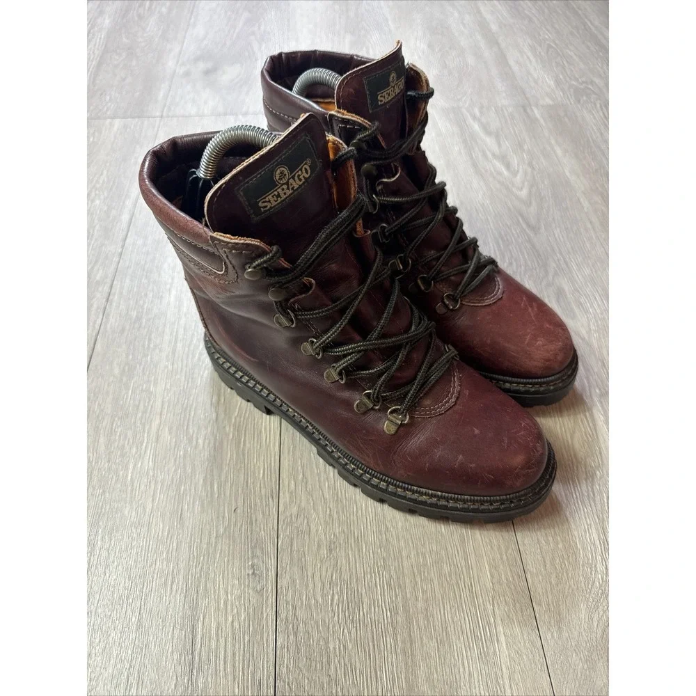Vintage Sebago Drysides Sz 7.5 Men's Maroon Color Waterproof Hiking‎ Trail